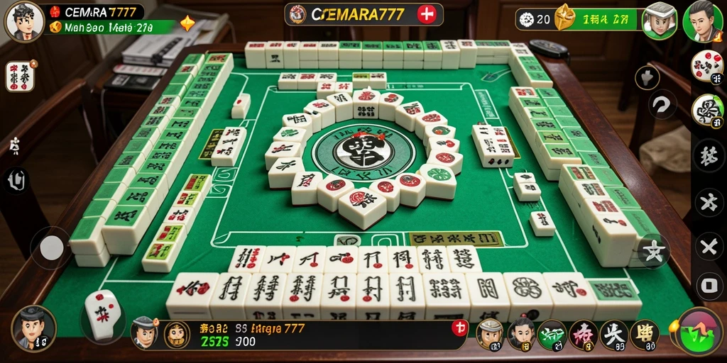Screenshot CEMARA777 menampilkan aksi seru permainan Mahjong.