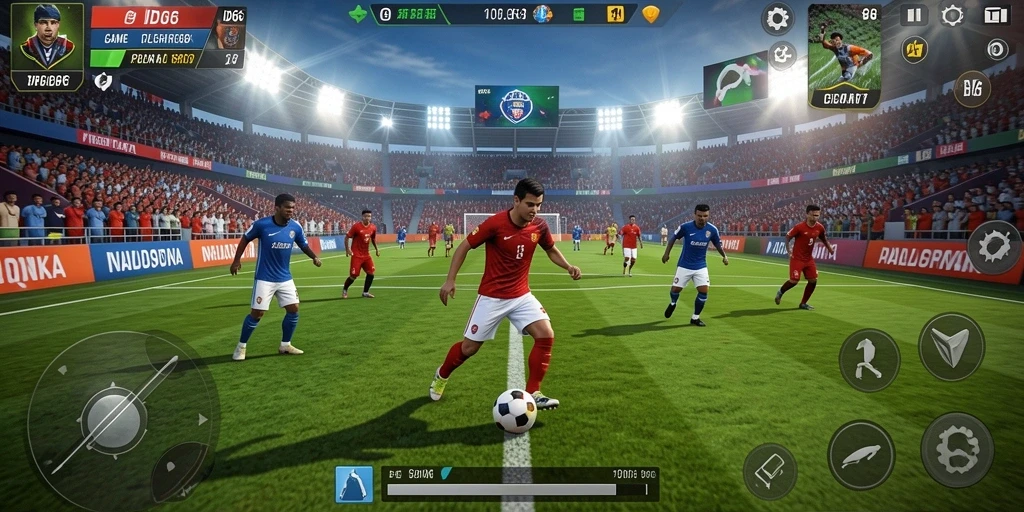 Tampilan screenshot utama ID66 menampilkan aksi seru dalam permainan olahraga.
