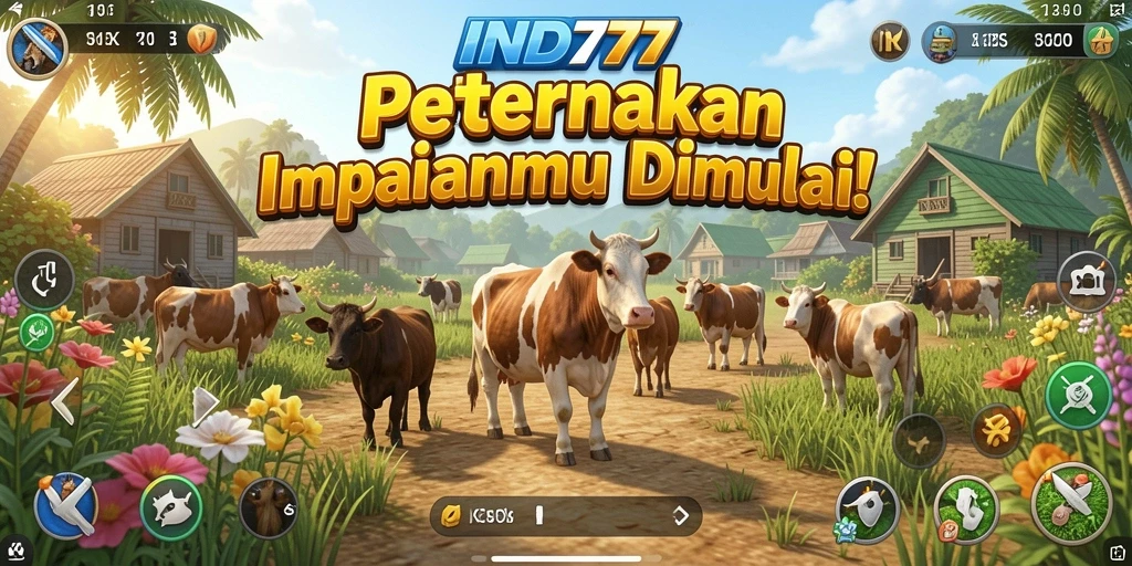 Tampilan screenshot gameplay IND777 menampilkan aktivitas bertani yang seru.