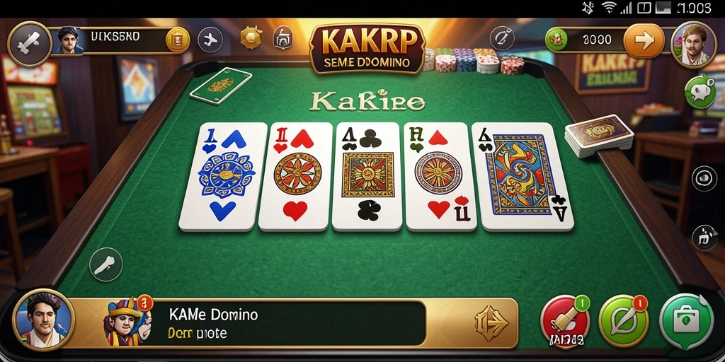 Tampilan menarik dari gameplay Domino yang seru dan interaktif.