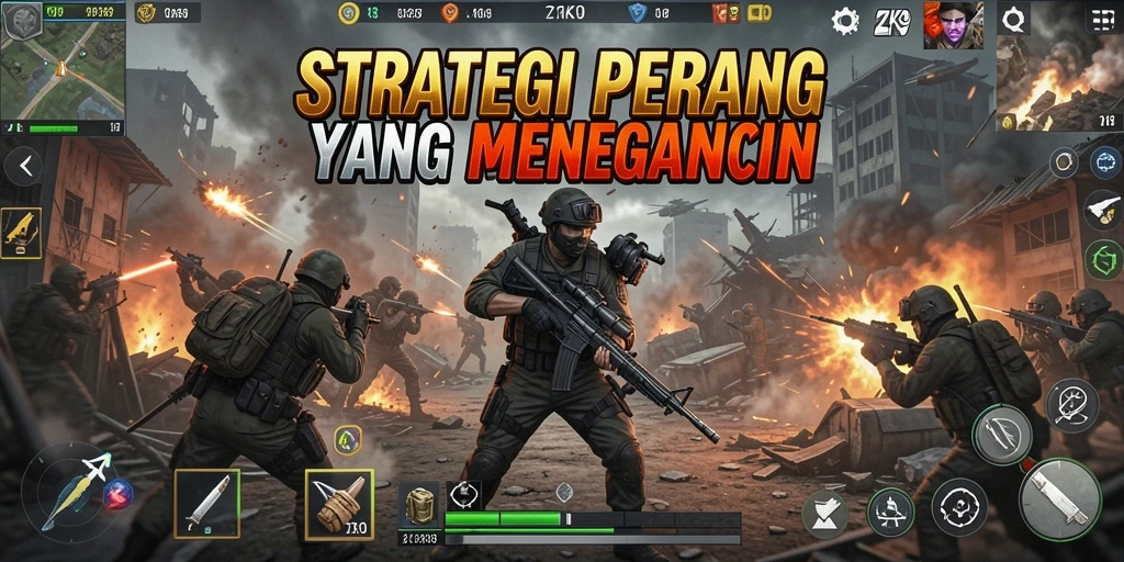 Tampilan gameplay ZK9 dengan strategi yang mendebarkan.